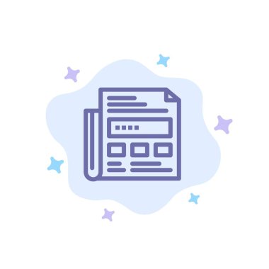 Gazete, Reklam, Kağıt, Özet Bulut Backg Üzerinde Başlık Mavi Simge