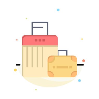 Bavul, çanta, çanta, otel soyut düz renk simge şablonu