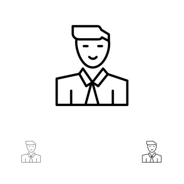 Adam, Kullanıcı, Öğrenci, Öğretmen, Avatar Cesur ve ince siyah çizgi ico