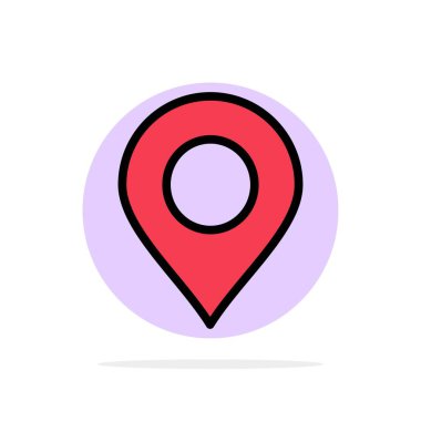 Harita, Konum, Pin, Dünya Soyut Daire Arka Plan Düz renk 