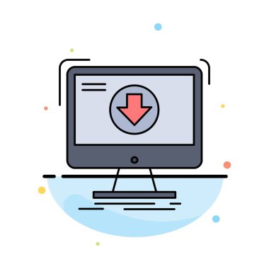 ok vektör simgesi ile bilgisayar 