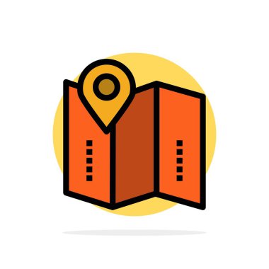 Harita, Konum, Yol Tarifi, Konum, Soyut Daire Arka Planı