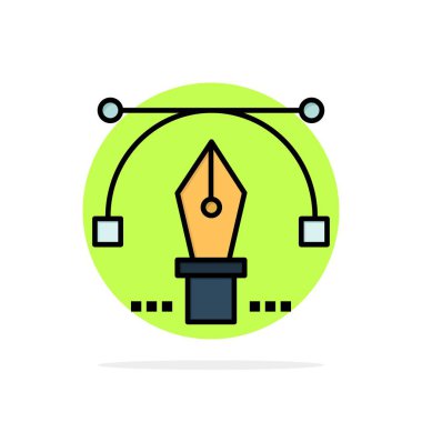 Kalem, Kalem, Metin, Eğitim Soyut Çember Düz Arkaplan Kolu