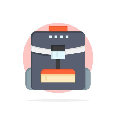 Çanta, Sırt Çantası, Okul, Servis Soyut Çember Düz Arkaplan C