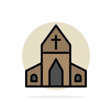 Kilise, Ev, Paskalya, Çapraz Soyut Daire Arka Plan Düz col