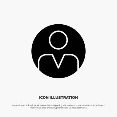 Kişisel, Kişiselleştirme, Profil, Kullanıcı katı Gph Icon vektör