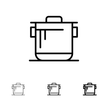 Cooker, Kitchen, Rice, Cook Kalın ve ince siyah çizgi simgesi