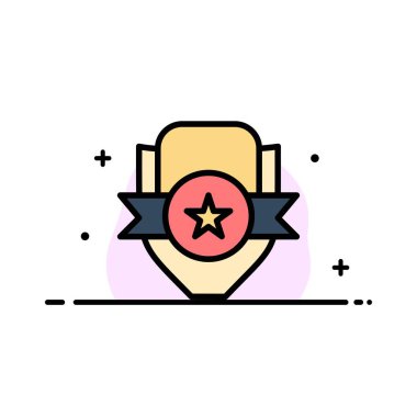 Rozet, Kulüp, Amblem, Kalkan, Spor İş Düz Hat Dolu Ic