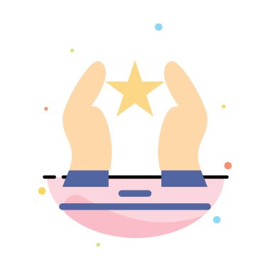 Dahili, Bakım, Motive, Motivasyon, Yıldız Soyut Düz Renk Simgesi