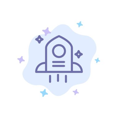 Astronomi, Roket, Uzay MaviSi Simge Soyut Bulut Arka Plan