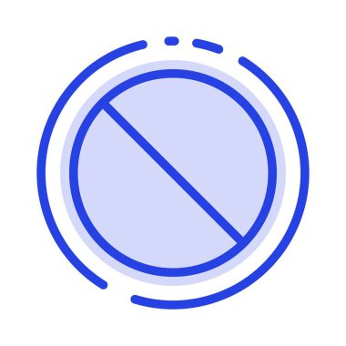 İptal, Yasak, Hayır, Yasak Mavi Noktalı Çizgi Simgesi