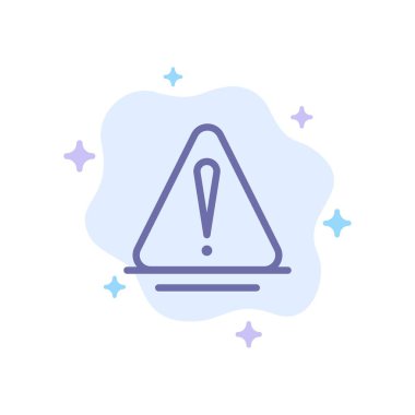 Uyarı, Tehlike, Uyarı, Soyut Bulut Bac Üzerinde Lojistik Mavi Simge