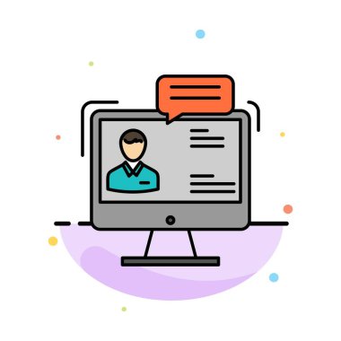 Sohbet, İş, Danışmanlık, Diyalog, Toplantı, Online Soyut Fla