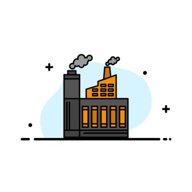 Sanayi, İnşaat, İnşaat, Fabrika, Duman İş Düz 