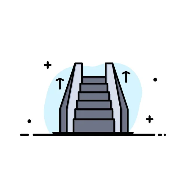 Escalera, Ascensor, Eléctrico, Escalera de Negocios Logo Plantilla. Plano C — Archivo Imágenes Vectoriales