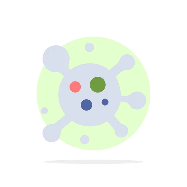 Átomo, molécula, ciencia Resumen Círculo Fondo Color plano Ic — Vector de stock