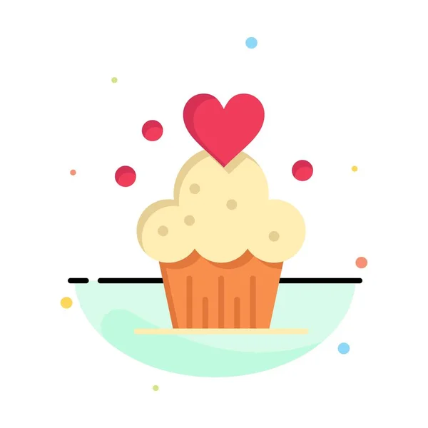 Bolo, Cupcake, Muffins, Assado, Sweets Business Logo Template. Fl — Vetor de Stock