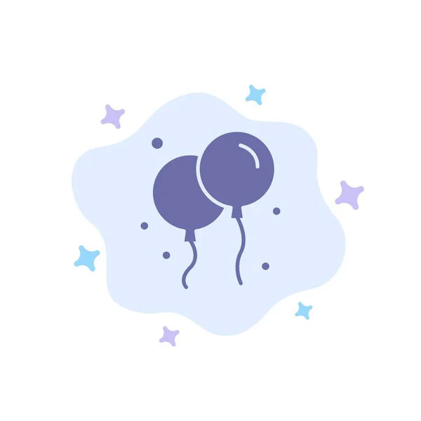 Balon, latać, Irlandia niebieski ikona na abstrakcyjne chmura tło — Wektor stockowy