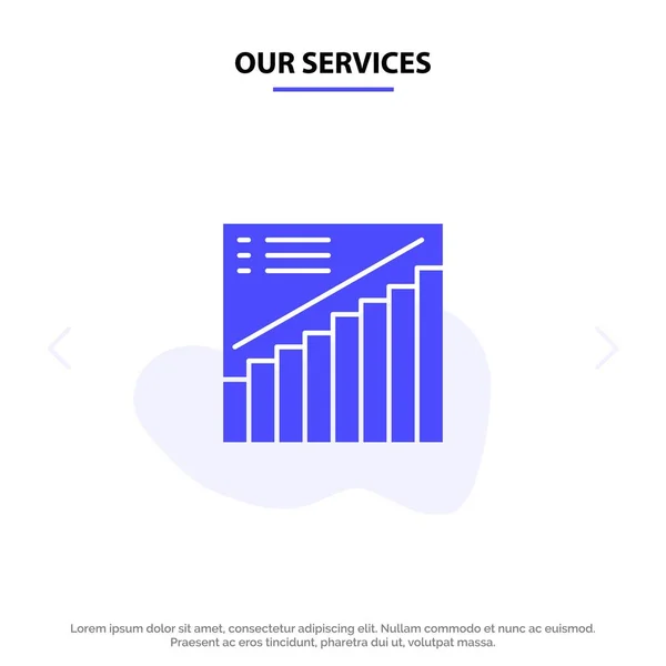 Το διάγραμμα των υπηρεσιών μας, γράφημα, Analytics, παρουσίαση, πωλήσεις στερεά — Διανυσματικό Αρχείο
