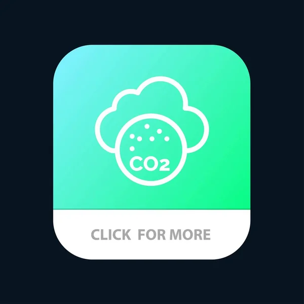Luft, Kohlendioxid, CO2, Umweltverschmutzung mobile App-Taste. Androide — Stockvektor