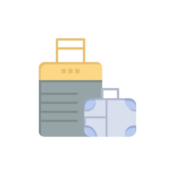 수하물, 가방, 핸드백, 호텔 플랫 컬러 아이콘. 벡터 아이콘 금지 — 스톡 벡터