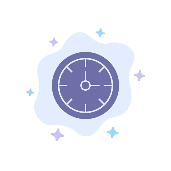 Wekker, klok, stopwatch, tijd blauw pictogram op abstracte Cloud backgr — Stockvector