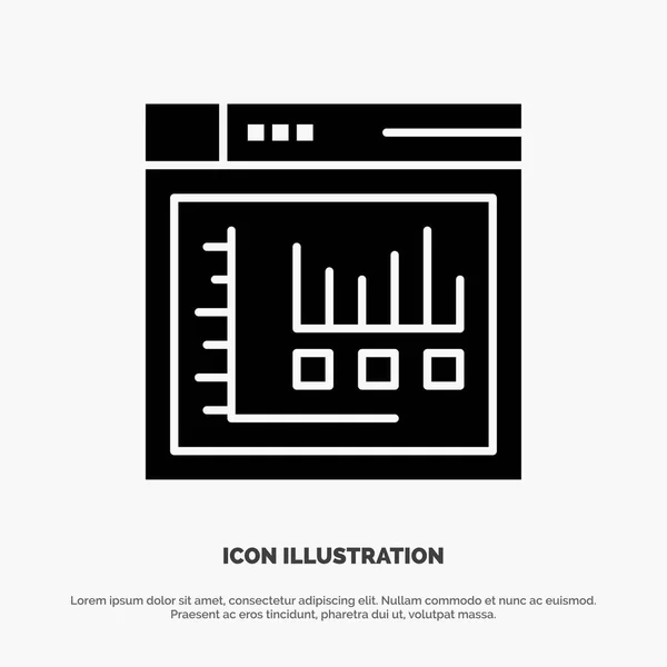 Browser, Internet, Web, Static Solid Black Glyph Icon — Stock Vector