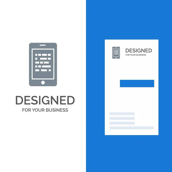 Mobile, Read, Data, Secure, E learning Grey Logo Design e Busi — Vettoriale Stock
