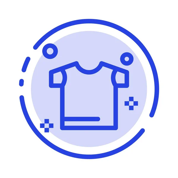 Vêtements, Séchage, Chemise Ligne à pois bleus Icône — Image vectorielle