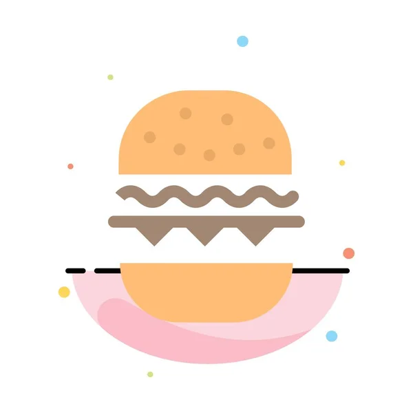 Burger, élelmiszer, Eat, Kanada absztrakt Síkszín Ikonsablon — Stock Vector