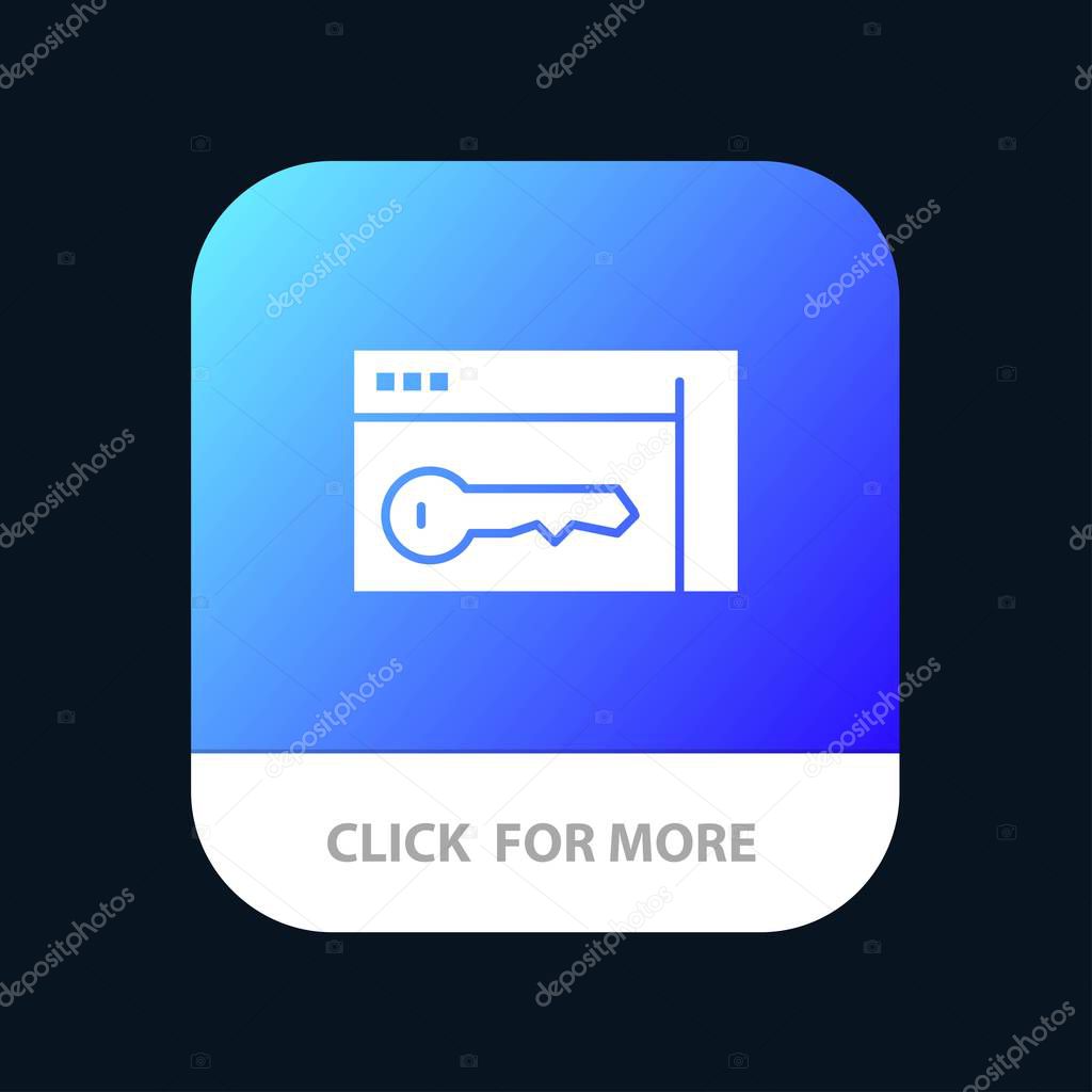 Browser, Security, Key, Room Mobile App Icon Design
