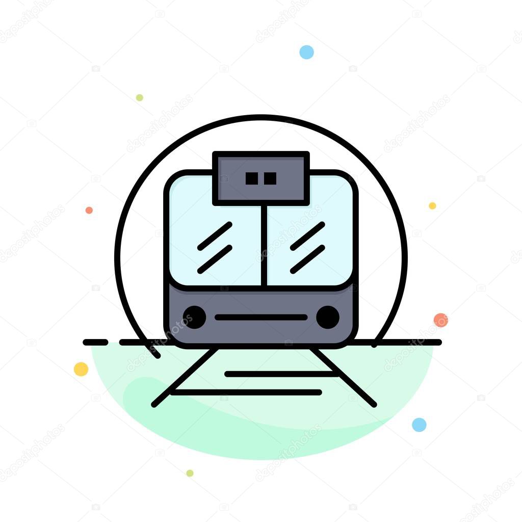 Speed Train, Transport, Train, Public Abstract Flat Color Icon T