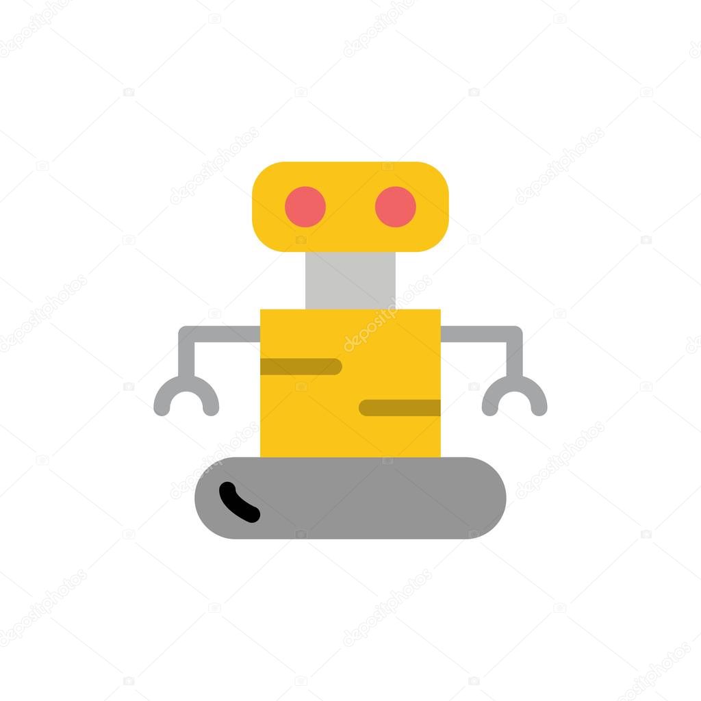 Exoskeleton, Robot, Space  Flat Color Icon. Vector icon banner T