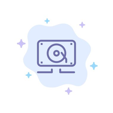 Müzik, ses, hoparlör, sesli mavi simge soyut bulut Backgrou