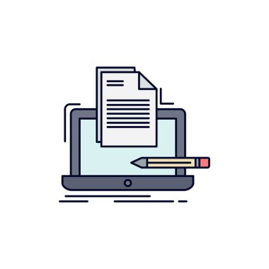 Kodlayıcı, kodlama, bilgisayar, liste, kağıt Düz Renk Simge Vektör