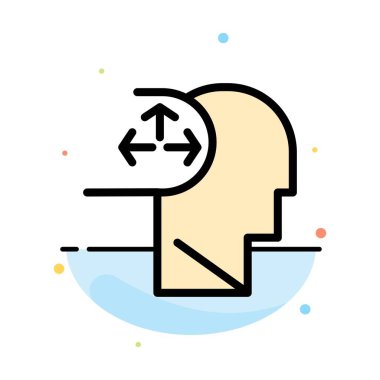 Otizm, Bozukluk, Adam, İnsan Soyut Düz Renk Simge Şablonu