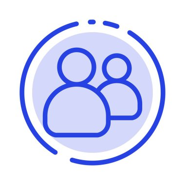 Arkadaşlar, Grup, Kullanıcılar, Takım MaviSi Noktalı Çizgi Simgesi