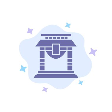 Kapı, Köprü, Çin, Soyut Bulut Backgro Çin Mavi Simge