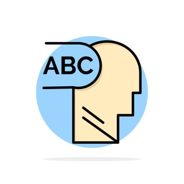 İlköğretim, Bilgi, Baş Soyut Daire Arka Plan Düz colo