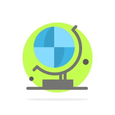 Dünya, Küre, Bilim Soyut Daire Arka Plan Düz renk Simgesi