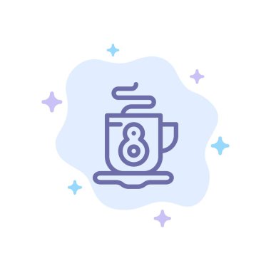 Kahve, Çay, Soyut Bulut Arka Plan Sıcak Mavi Simge