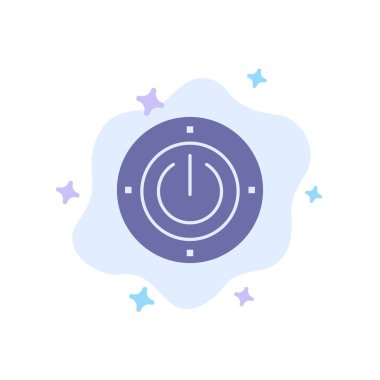 Elektrik, Enerji, Güç, Soyut Clou Üzerinde Bilgisayar Mavi Simge