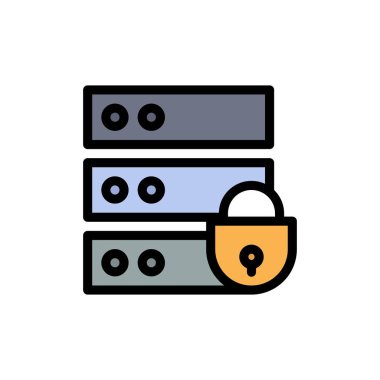 Cihaz, Elektronik, Internet Güvenliği, Anahtar Düz Renk Simgesi. Vec