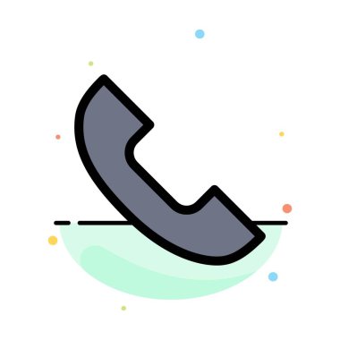 Arama, Telefon, Telefon, Mobil Soyut Düz Renk Simgesi Şablonu