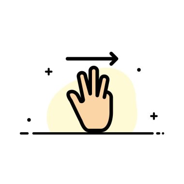 El, El İmleci, Yukarı, Sağ İş Düz Çizgi Dolgulu Simge Vec