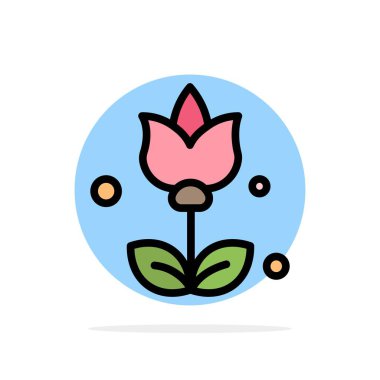 Buket, Çiçekler, Present Abstract Circle Arka Plan Düz renk 