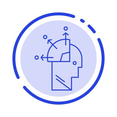 Kullanıcı, Man, Zihin Programlama, Sanat Mavi Noktalı Çizgi Simgesi