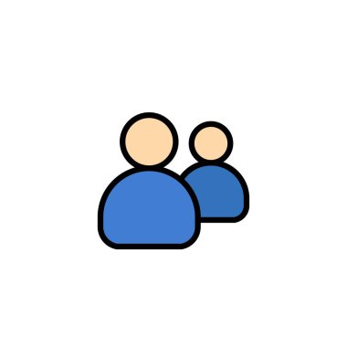 Arkadaşlar, Grup, Kullanıcılar, Takım İş Logo Şablonu. Düz Renk