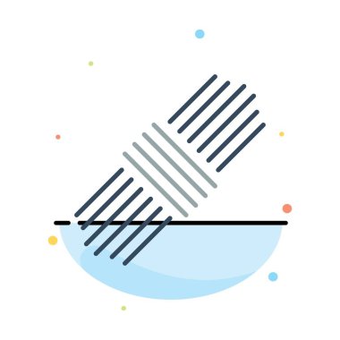 Halat, Paket, Set Soyut Düz Renk Simgesi Şablonu