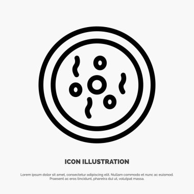 Kimya, Dish, Petri, bilim hattı Icon vector